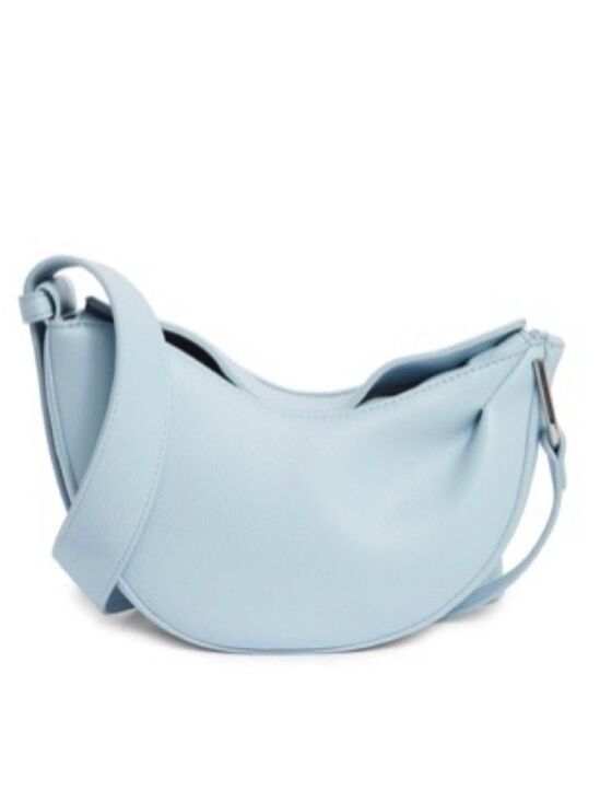 BCBGMaxAzria Handbags - BCBG Faux Leather Shoulder Bag Sky Blue